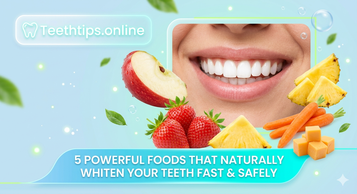 Read more about the article 5 Powerful Foods That Naturally Whiten Your Teeth Fast & Safely